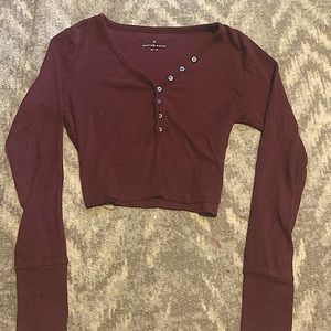 Maroon crop top
